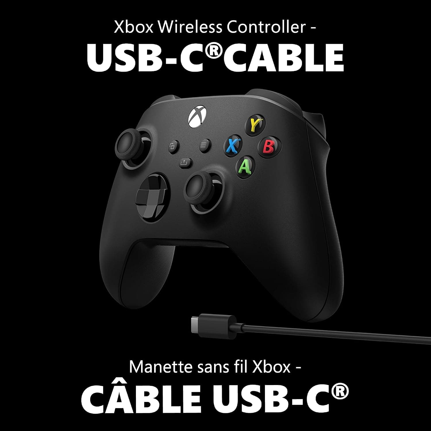 Wireless Controller Negro + Cable Usb C