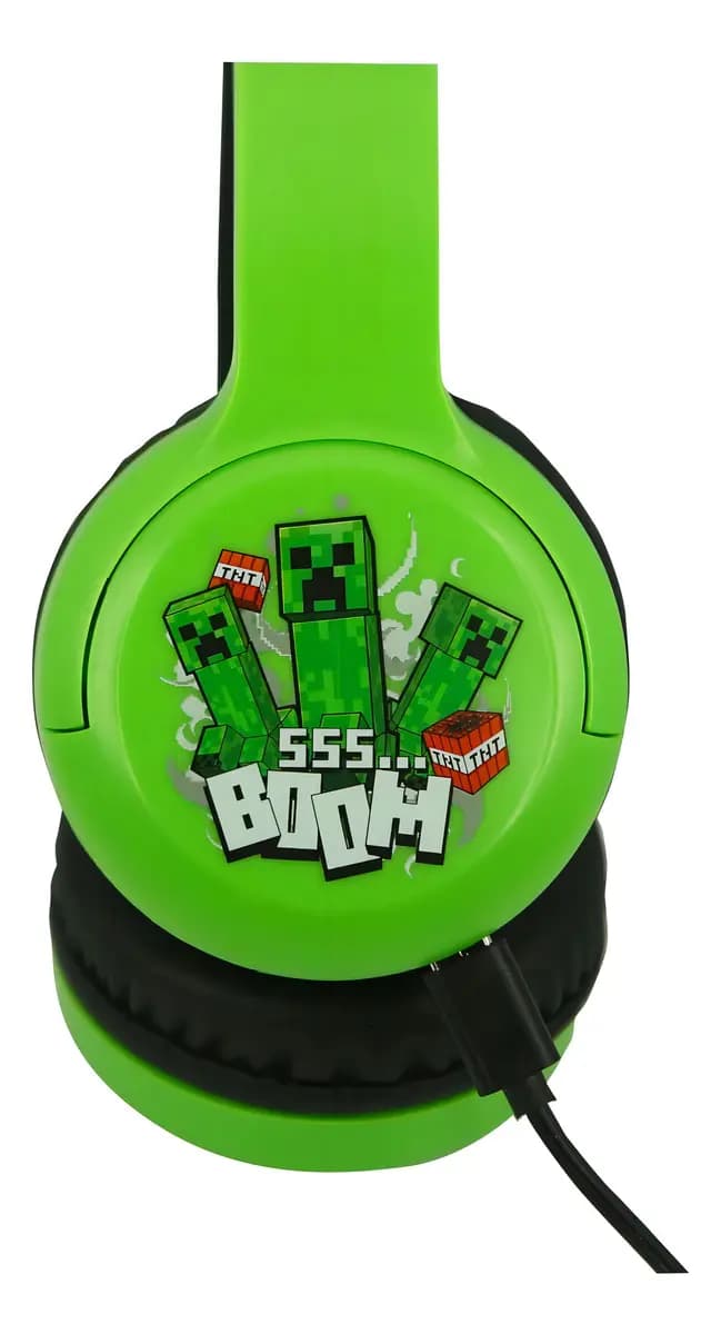 Audífonos Otl Technologies Minecraft Alámbricos Infantiles Gamer Verde Lima 2
