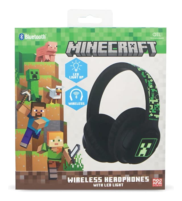 Minecraft Wireless Headphones With Led Light