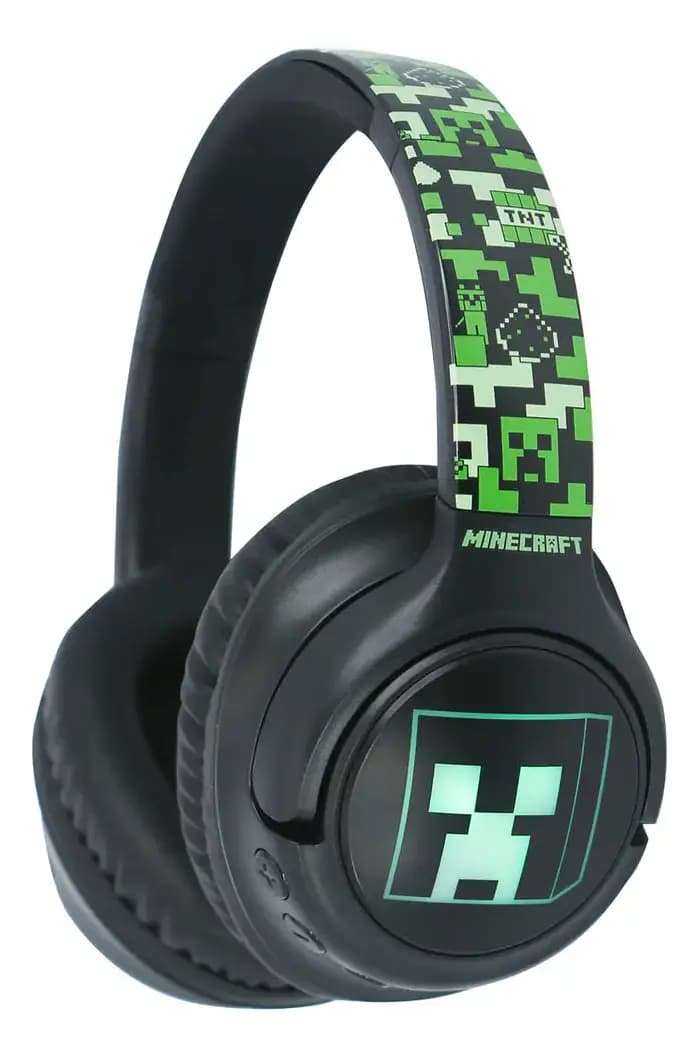 Minecraft Wireless Headphones With Led Light